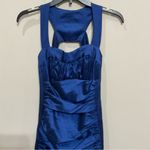 Jessica McClintock Vintage  Formal Dress Sz 8 Blue Full Length Sleeveless Photo 1
