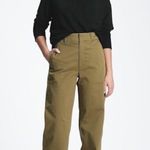 Gap NWOT High Rise Barrel Khaki Pant Dark Olive Green SZ-8 Photo 0