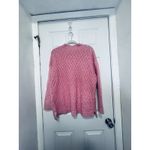Talbots  Women’s Plus Size 2X Pink Cable Knit Cotton Sweater Mock Neck Stretch Photo 5