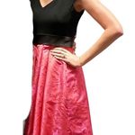 THEIA Wilson color block black pink jacquard special occasion dress size 0 Photo 11