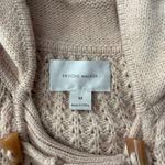 Brochu Walker Size M Longline Hooded Cardigan Sweater Toggle Alpaca Wool Beige Photo 3