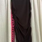 BTFBM Knit Ruched Black Dress Photo 0