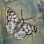 Gucci Butterfly Embroidered Denim Jeans Photo 4