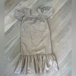 ASOS  design taupe faux leather pleather puff balloon sleeve dress Photo 3