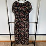 Y2K Black Floral Whimsygoth Maxi Dress Empire Fairy Grunge Dark Romantic Sz 14 Photo 2