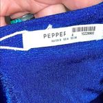 Peppermayo  Blue Halter Crop Top Photo 1