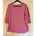 Habitat purple textured crewneck blouse xl Photo 1