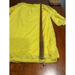 Tacera Women's Dress Yellow Medium Bright Lace Long Sleeve Work Office M Photo 4