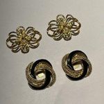 Lot Of 2 Pairs Gold Tone Shoe Clips Photo 0