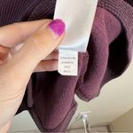 Athleta Coaster Luxe Waffle Sweatshirt Maroon Small Photo 9