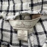 Jules & Leopold  Linen Blend Pants Large Black‎ White Windowpane Check Tie Waist Photo 4