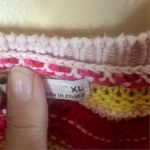 Kaily K Women's Size XL Iced Pink Zig Zag Crochet Pullover Sweater Cottagecore Photo 2