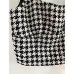 Jason Wu  Sequin Houndstooth Checkered Black and White Tweed Crop Top Small Photo 2