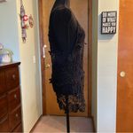 Step In Style Y2K black crocheted coverup mini dress One Size cotton whimsigoth Photo 1