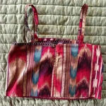 Very unique handmade western crop top and matching jacket set boho,festival Red Size M Photo 9