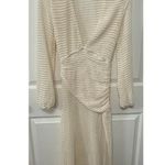 Fore Fly Me Out Cream Plunging Neckline Crochet Maxi Dress, S Photo 2