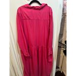 Matchmaker Pink Dress Womens Long Sleeve‎ Casual Shirt Dress Mini Dress Hot Pink Size M Photo 6