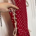Clothes By American Two Shot Red Polka Dot Lace Up Side Cut Out Dress Size S Photo 2