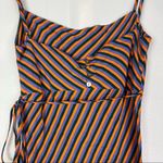 Olivaceous Purple & Orange Striped Fitted Straight Maxi Dress S Photo 3