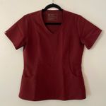 FIGS Burgundy Red Purple Aburi Fitted Scrub Top Uniform Women's size Small Photo 0