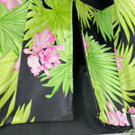 Kay Unger Y2K Vintage 100% Silk Floral Palm Ruched Structured Bustier Size 12 Photo 3