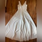 Vintage 70s Disco Extreme Flare Wide Leg Bell Bottom Jumpsuit White Size XS Photo 6