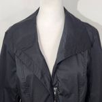 Chico's  Black Moto Jacket Size Medium Black Zip-up Jacket Photo 1