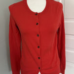 WOMENS BODEN BUTTON DOWN Cotton Blend Cardigan SWEATER Red SIZE XS Photo 0