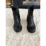 Born Black Leather Ankle‎ Boots Western Cowboy Cowgirl Lace Up Zip Women 9 Photo 1