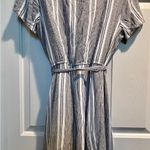 Blue Rain  faux wrap summer dress - black and white stripe - size XL Photo 1