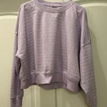 Aerie  Lavender Textured Crewneck Photo 0