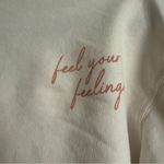 Pura Vida Pink and White Ombré Cropped Hoodie Feel Your Feelings size XS Photo 1