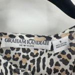 Graham Kandiah Leopard Print Floral 100% Cotton Tunic Top Resort Coverup Size S White Photo 2