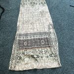 Hale Bob  medium M halter Cream and Black Maxi dress double side slits Photo 6