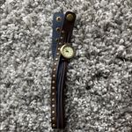 Anthropologie NEW women leather braided statement bracelet watch Photo 1