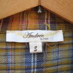 Andree by Unit Plaid Embroidered Flannel Shirt Top Photo 6