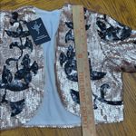 Vijiv Women's Vintage 1920s Sequin Shrug Bolero Cropped Top Open Cardigan Jacket Black Size M Photo 4