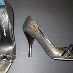 Nina New Womens $117 Shoes 9 Brown Metallic Bronze Chocolate Heels Chain Open To Photo 0