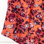 Charlotte Russe Womens M Shorts High Rise Ditzy Floral Orange Purple Pleated Photo 1