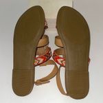 Comfortview Pre-Owned Brown/Orange Priscilla Beaded Slingback Sandals Size 8.5 Photo 5