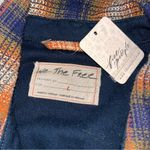 Free People NEW  Navy Tobacco Ombre Plaid Anneli Button Down Shacket Top Photo 11