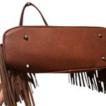 Montana West Trinity Ranch Concealed Carry Fringe Rivets Shoulder Bag Brown Photo 3
