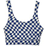 Wilo the Label Blue and White Checkered Size Small Sports Bra Photo 0