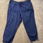 J.Crew  Pants Womens Sz 18 Plus Pull On Joggers Navy Blue Stretch Drawstring Photo 0