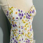 ZARA Bloggers Fav Multicolor Floral Sweetheart Neckline Mini Dress Sz L Cotton Photo 10