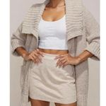 Barefoot Dreams CozyTwist Short Sleeve Sweater Coat, Beach Rock, 1X Photo 1