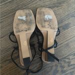 Katy Perry black irisia strappy wooden block wedge heel sandal matte black Size 7.5 Photo 7