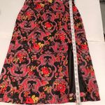 Modcloth  Baroque Floral Satin Pencil Skirt M Knee Slit Romantic Dark Academia Photo 10