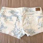 American Eagle White Denim With Blue Flower Shorts  Photo 1