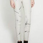ZARA : MARBLE EFFECT PRINT WAXED PANTS SLIM JEANS Photo 0
